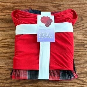 NWT Stars Above Vibrant Red and Black cozy Plaid Pajama Set soft comfy Small